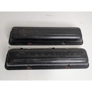 1955 1958 CHEVROLET SCRIPT VALVE COVER PAIR 265 283 HOT ROD GM PATINA